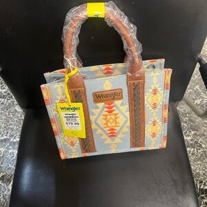 Wrangler Blue and Brown Aztec Tote